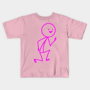 Stickman Pink Kids T-Shirt